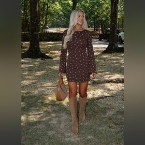 These Three Fiora Dress - Brown Multi